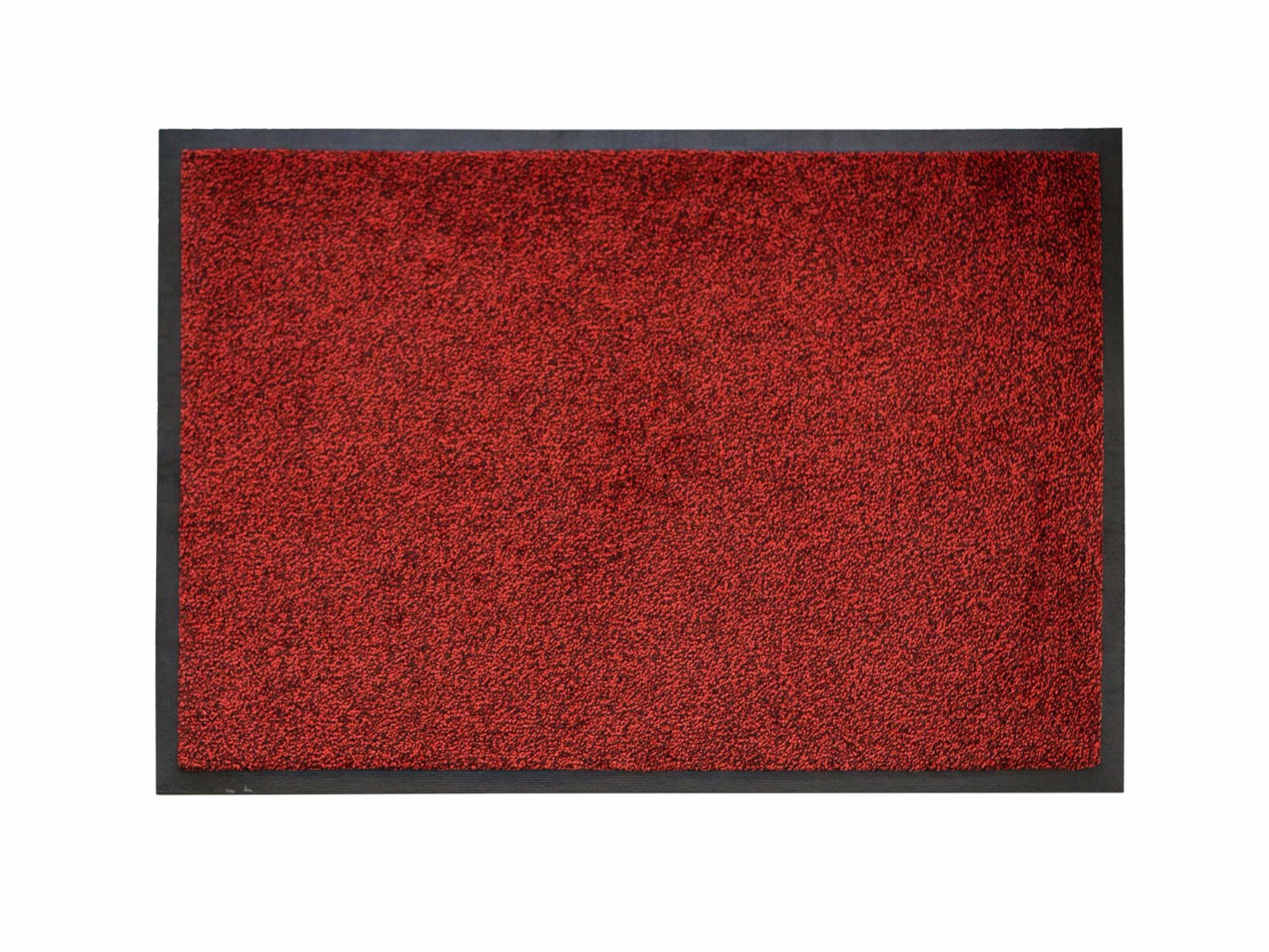 Ворсовый ковер на резиновой основе Iron-Horse black scarlet 60x85