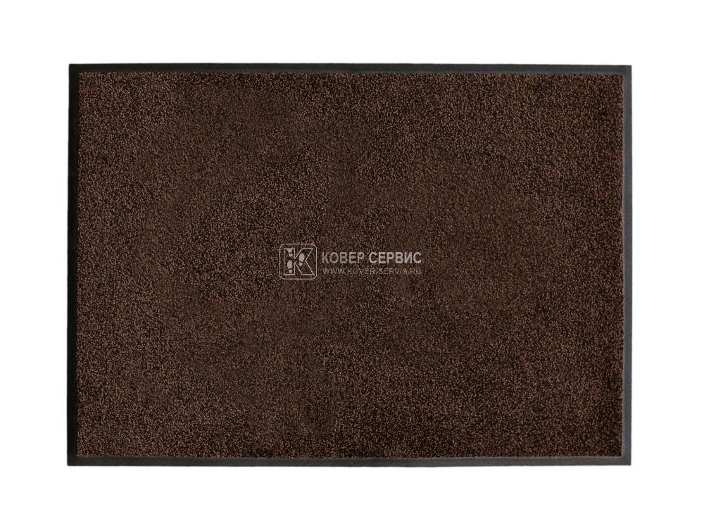 Ворсовый ковер на резиновой основе Iron-Horse black brown 60x85