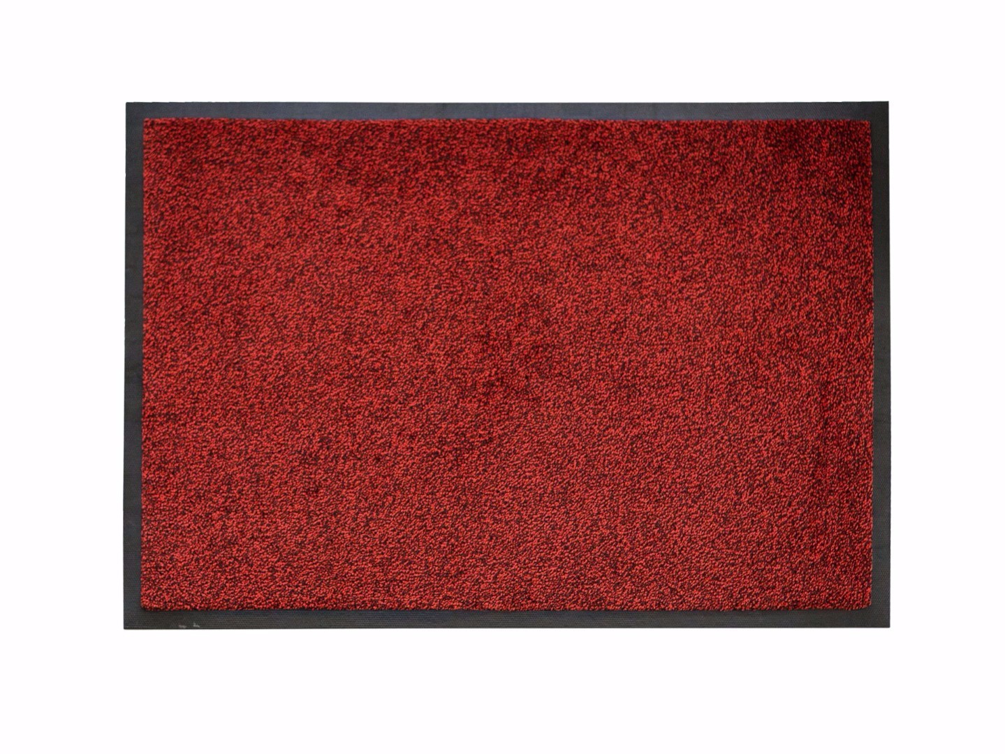 Ворсовый ковер на резиновой основе Iron-Horse black scarlet 85x150